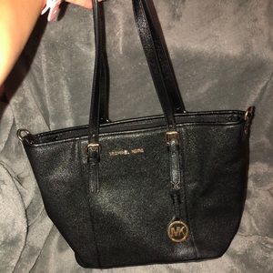 Sparkly black Michael kors tote